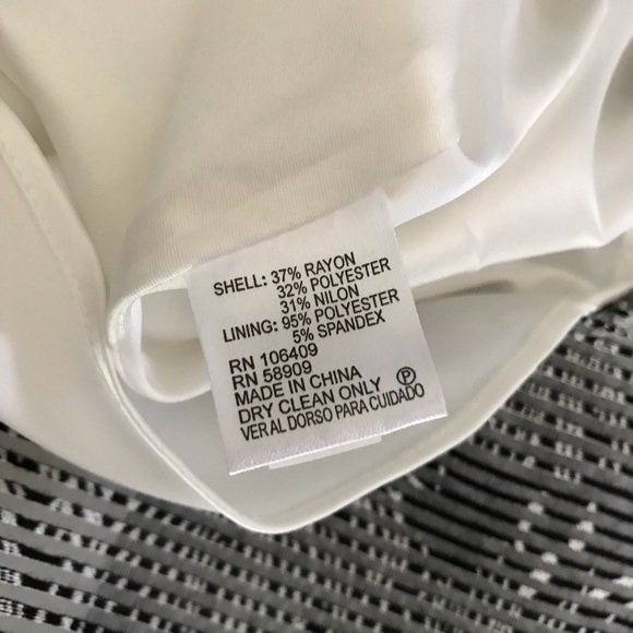 Antonio Melani Sleeveless Black White Lined Grosgrain Waist Shift Dress Size 8 - Picture 12 of 13